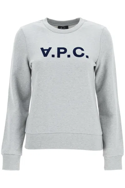 A.p.c. Sweatshirt Logo In Grey