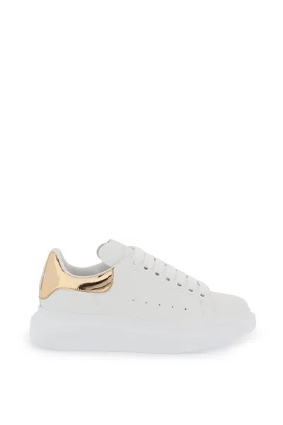 Alexander Mcqueen Oversize Sneakers In White,metallic