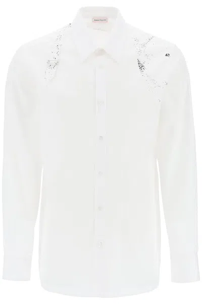 Alexander Mcqueen Printed Harness Shirt In White