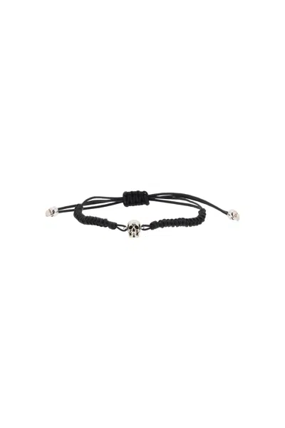 Alexander Mcqueen Skull Slide Bracelet In Black