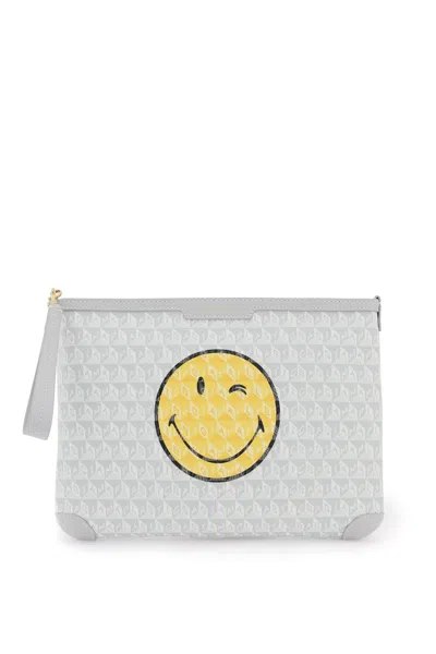 Anya Hindmarch I Am A Plastic Bag Eyes Pochette In Grey