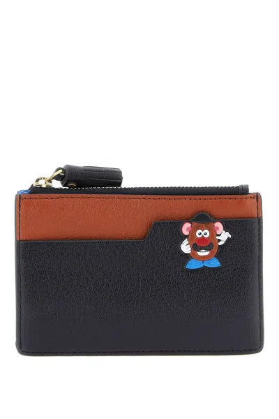 Anya Hindmarch Mr Potato Head Card Holder In Black,brown