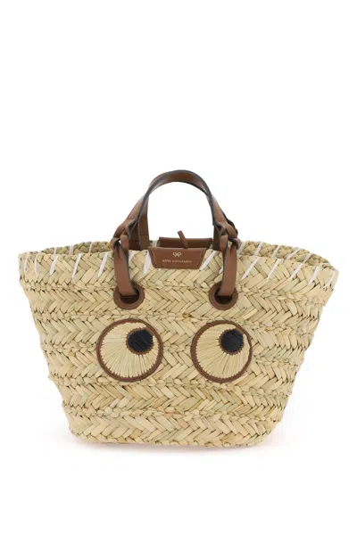 Anya Hindmarch Paper Eyes Basket Handbag In Mixed Colours