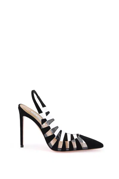 Aquazzura Hot Rumor Sling 105 Pumps In Black