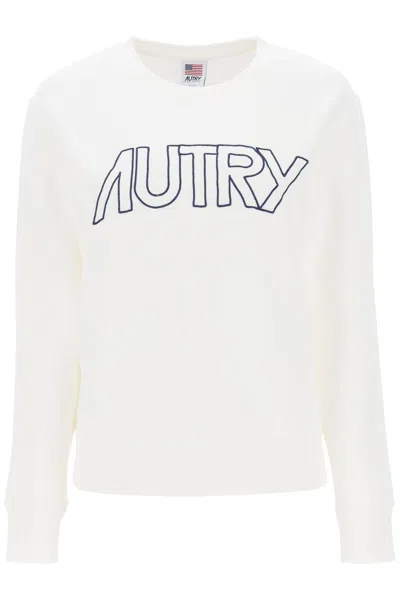 Autry Embroidered Logo Sweatshirt In White