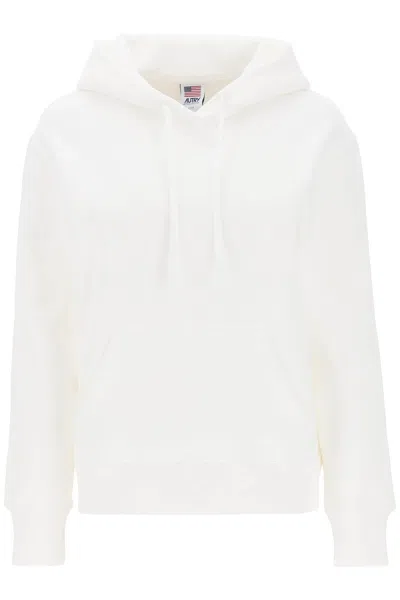Autry Hoodie With Logo Embroidery In White