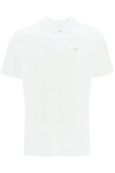 Barbour Polo Shirt With Embroidery In White
