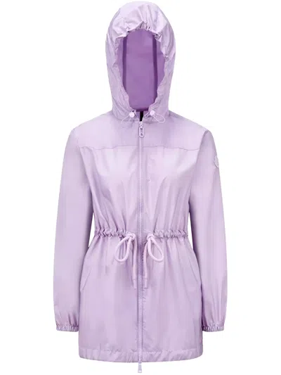 Moncler Filira Hooded Track Jacket In Lilac
