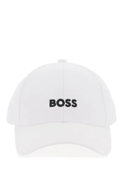 Hugo Boss Baseball Cap With Embroidered Logo In White