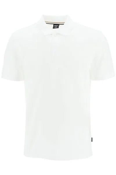 Hugo Boss Organic Cotton Pallas Polo Shirt In White