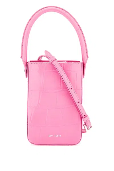 By Far Note Leather Handbag In Pink