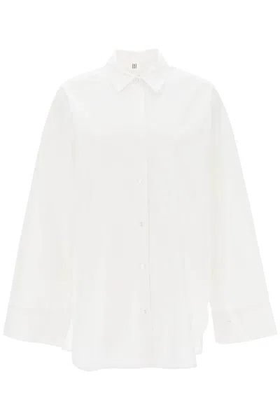 By Malene Birger Derris Flared Skirt In Organic Poplin In White