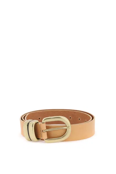 By Malene Birger Zoira Leather Belt In Beige