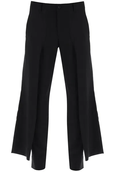 Comme Des Garçons Homme Deux Trousers With Hip Panels In Black