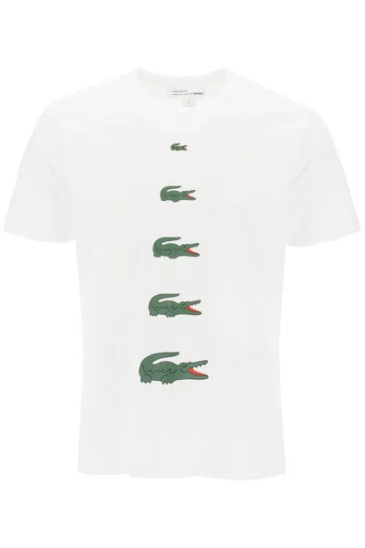 Comme Des Garçons Shirt Comme Des Garcons Shirt X Lacoste Crocodile Print T Shirt In White