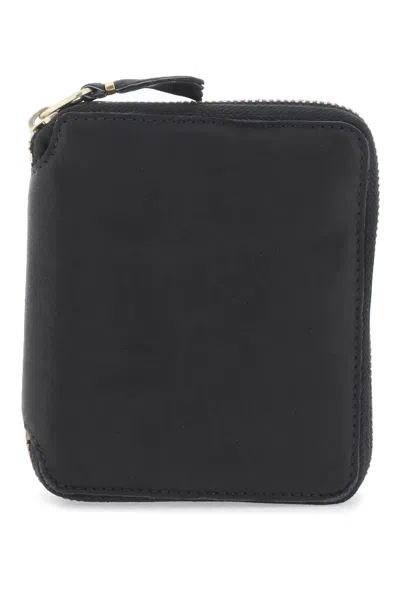 Comme Des Garçons Washed Leather Zip-around Wallet In Black