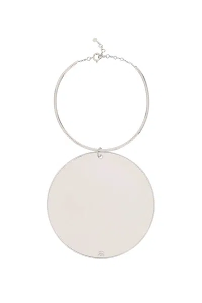 Courrèges Circular-pendant Tube Necklace In Mixed Colours