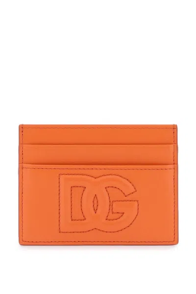 Dolce & Gabbana Card Holder With Logo In Orange