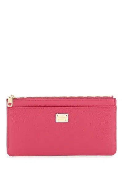 Dolce & Gabbana Cardholder Pouch In Dauphine Calfskin In Mixed Colours