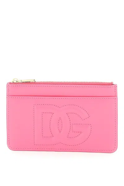 Dolce & Gabbana Dg Logo Card Holder In Pink