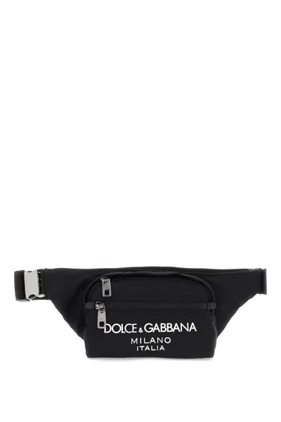 Dolce & Gabbana Nylon Beltpack In Black Technical