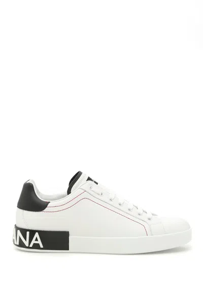 Dolce & Gabbana Portofino Nappa Leather Sneakers In Mixed Colours