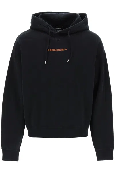 Dsquared2 Cipro Logo-print Cotton Hoodie In Black