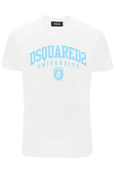 Dsquared2 College Print T-shirt In White