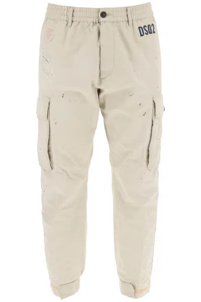 Dsquared2 Cyprus Cargo Shorts In Neutro