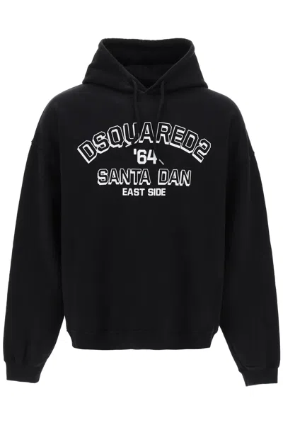 Dsquared2 Hoodie With Logo Print In Black