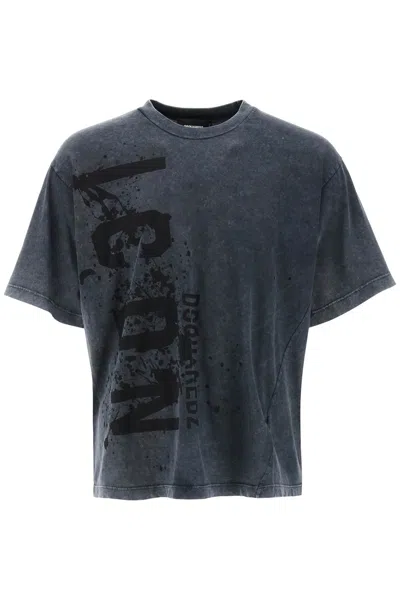 Dsquared2 Iron Fit Icon Splash T Shirt In Grey