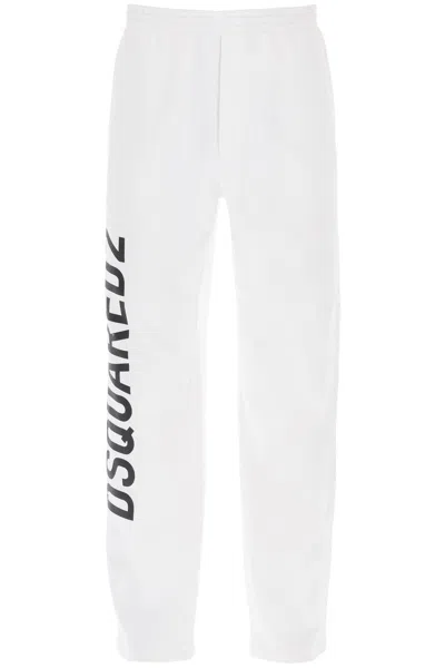 Dsquared2 Logo-print Cotton Track Pants In White