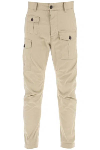 Dsquared2 Sexy Cargo Pants In Beige