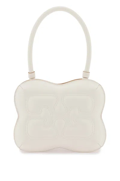 Ganni Butterfly Handbag In White