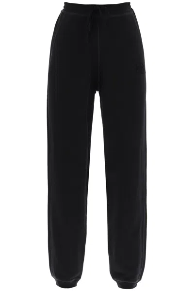 Ganni Joggers In Cotton French Terry In Black
