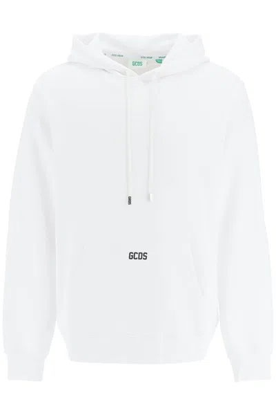 Gcds Logo Patch Hoodie In White