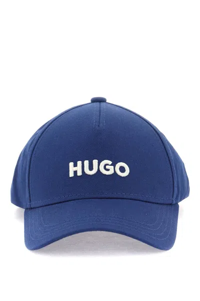 Hugo Baseball Cap With Embroidered Logo In Blue