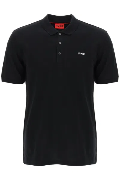Hugo Dinos Slim Fit Polo Shirt In Black
