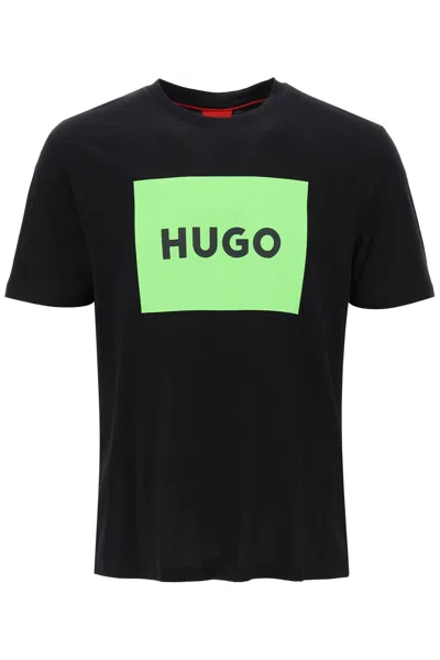 Hugo Dulive T-shirt With Logo Box In Black