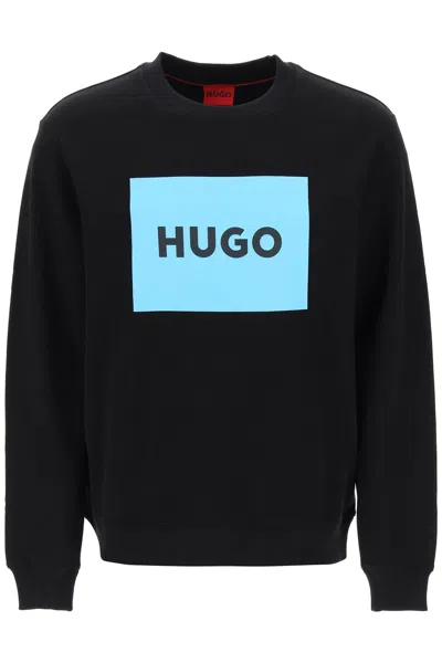 Hugo Duragol Logo Box Sweatshirt In Black