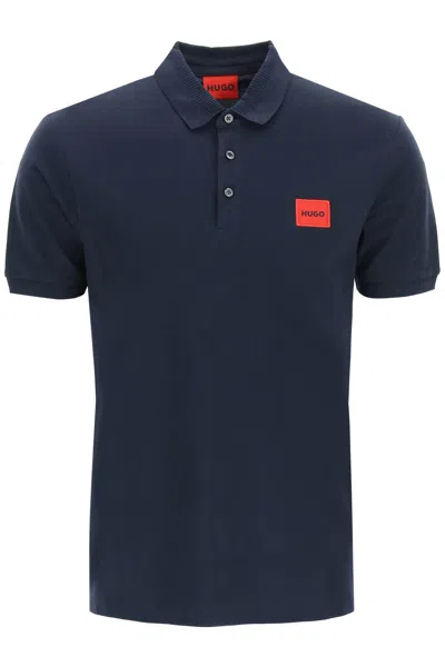 Hugo Slim Fit Polo Shirt In Dark Blue 405