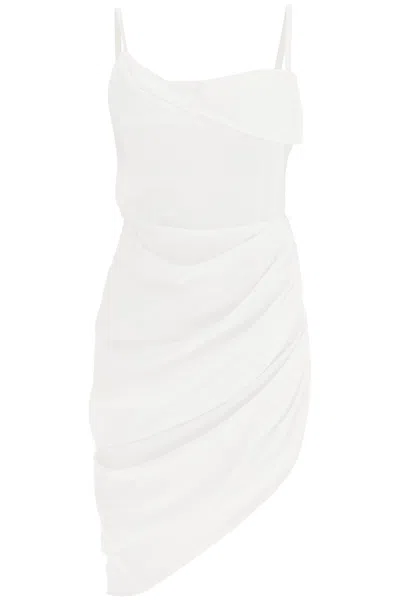 Jacquemus La Robe Saudade Mini Dress In White