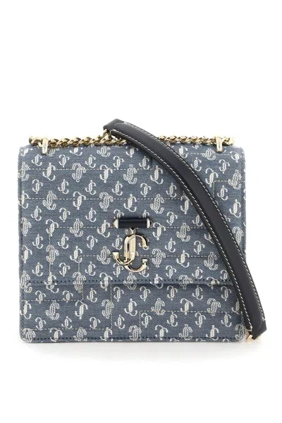 Jimmy Choo Denim Matelasse Crossbody Bag In Blue