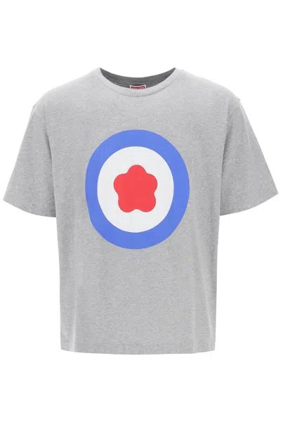 Kenzo T-shirt Oversize Target Homme Gris Perle