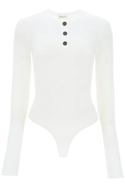 Khaite Janelle Ribbed Bodysuit In White