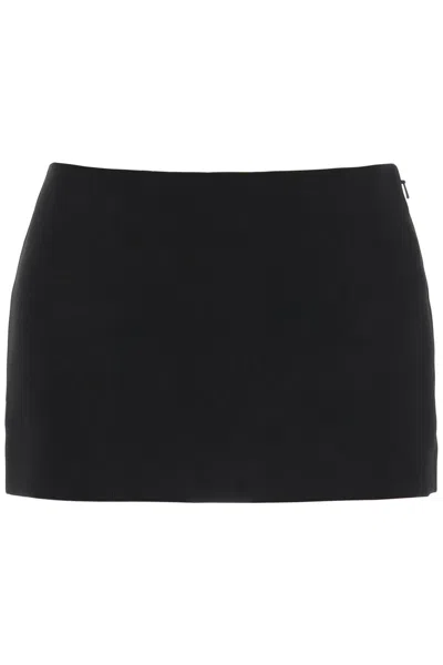 Khaite Black The Jett Crepe Miniskirt