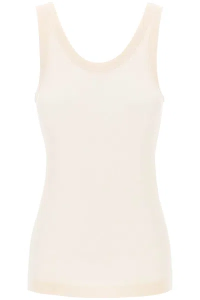 Lemaire Ribbed Tank Top In Neutro