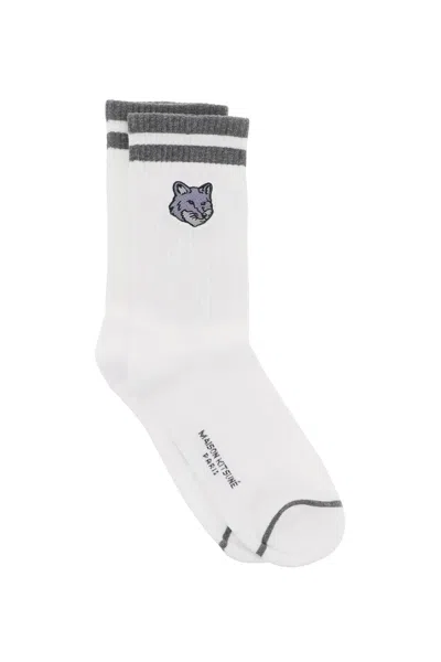 Maison Kitsuné Bold Fox Head Sports Socks In Mixed Colours