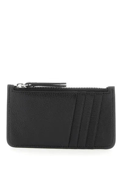 Maison Margiela Leather Zipped Cardholder In Black
