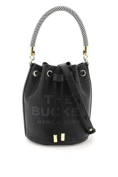Marc Jacobs The Leather Bucket Bag In Black